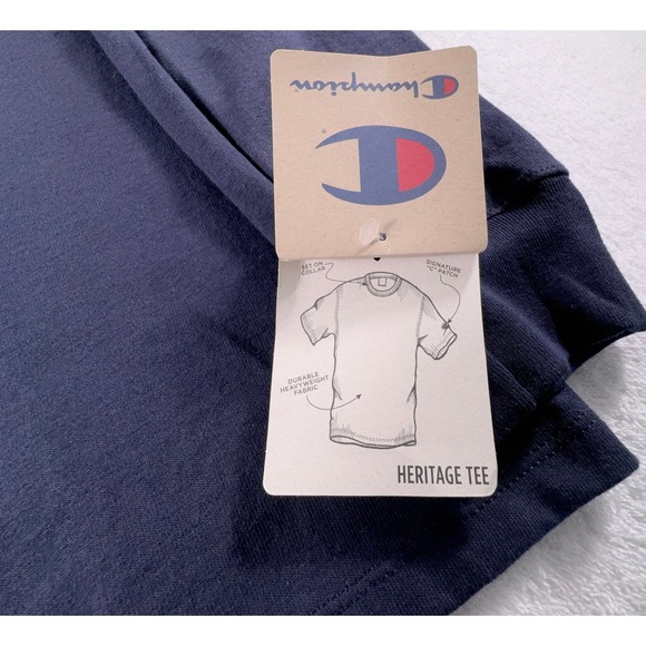 Champion Crew Neck Shirt M‎ Medium Long Classic Script Y2K Pullover Heavyweight - Picture 5 of 6